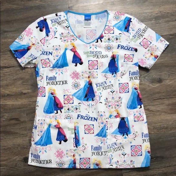 Disney Tops - Frozen pediatric nurse scrub top!